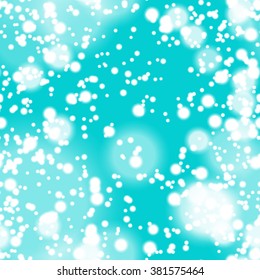 Seamless pattern with colorful blurred circles.  Background tile for winter holidays. Abstract texture template.