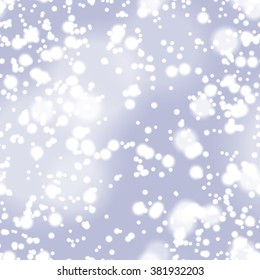 Seamless pattern with colorful blurred circles.  Background tile for winter holidays. Abstract texture template.