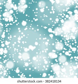 Seamless pattern with colorful blurred circles.  Background tile for winter holidays. Abstract texture template.