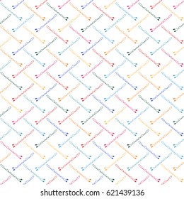 Seamless pattern with colorful bobby.Vector background with hairpin.Textile texture for girl