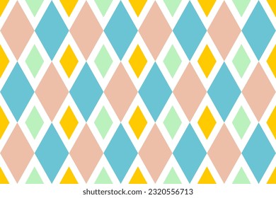 Seamless pattern of colorful bohemian. background with Diamond tribal and boho vector illustration and elements. seamless for wallpaper, card, page, wrapping paper, fashion, cloth.