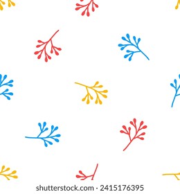 Seamless pattern with colorful boho flowers