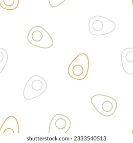 Seamless pattern with colorful boiled egg
