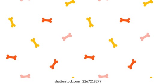 Seamless pattern with colorful bones