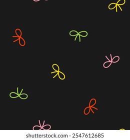 Padrão perfeito com arcos coloridos e plano de fundo preto
