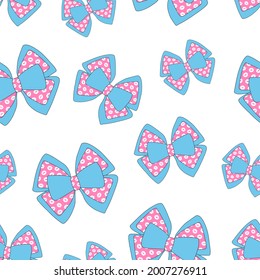 Seamless pattern colorful bows vector illustration