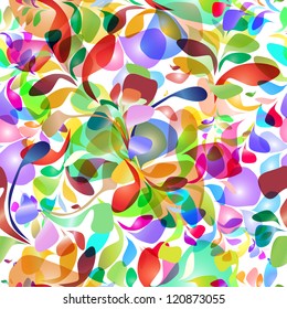 Seamless pattern of colorful brush strokes