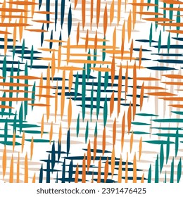 Seamless pattern of colorful brush strokes on white background Abstract colored texture from brush strokes and dabs of paint.