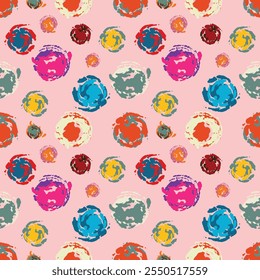 Seamless pattern of colorful brushes. Color background illustration.