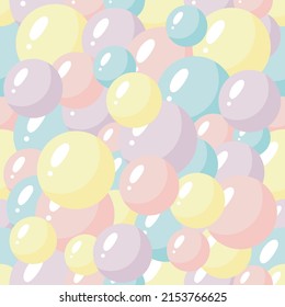 Seamless Pattern with colorful Bubbles. Vector illustration. For greeting card, posters, banners, the card, printing on the pack, printing on clothes, fabric, wallpaper.	