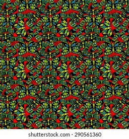 Seamless pattern with colorful butterflies