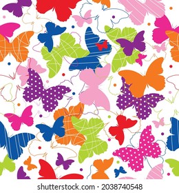 seamless pattern colorful butterfly with abstract ornament, pattern art abstract butterfly for wallpaper_fabric textile_social media background and website