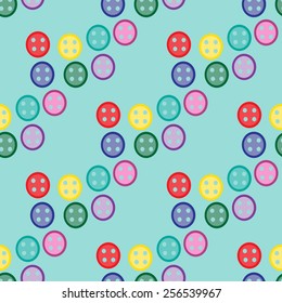 Seamless pattern with colorful buttons