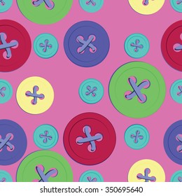 seamless pattern colorful buttons