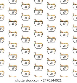 Seamless pattern of colorful cartoon animals, japanese, flowers and asians. elements
