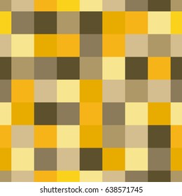 Seamless pattern with colorful cells. Bright geometric repeating background for printing on fabric, textiles. Surface design squares in the style of patchwork. Vector illustration. 