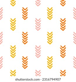 Seamless pattern with colorful chevron arrow