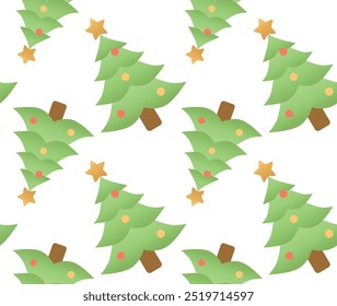 Seamless pattern with colorful Christmas trees. Ideal for wrapping paper, greeting cards, backdrops and seasonal design projects.