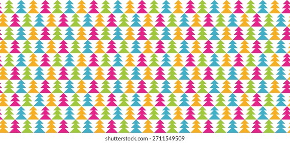 Patrón sin fisuras de árboles de Navidad coloridos