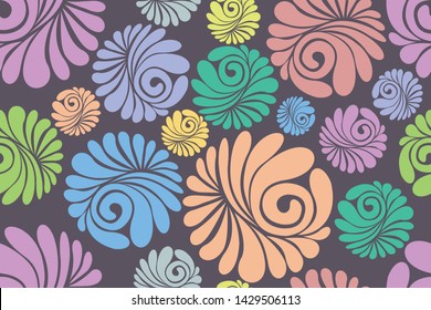 Seamless pattern colorful Chrysanthemums,japanese floral patern for wallpaper,printing and background