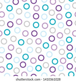 Seamless pattern with colorful circle. Cute and childish design for fabric, textile, wallpaper, bedding, swaddles, toys, gender-neutral apparel. Simple and sweet print for nursery decor or wall art.