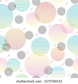 Seamless pattern with colorful circle lines geometric pattern