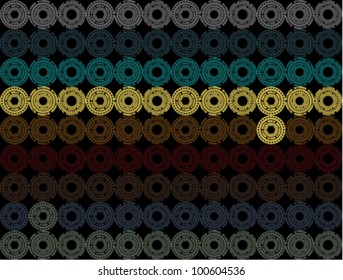 Seamless Pattern with colorful circles