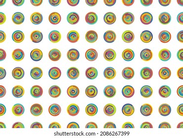 Seamless pattern of colorful circles