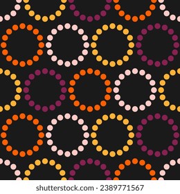 Seamless pattern with colorful circles