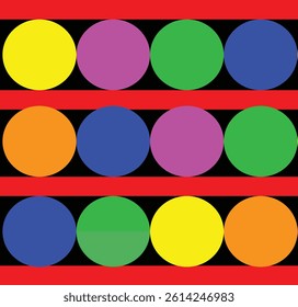 seamless pattern with colorful circles