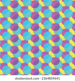 seamless pattern with colorful  circles abstract geometric background cartoon rainbow symbol vector illustration