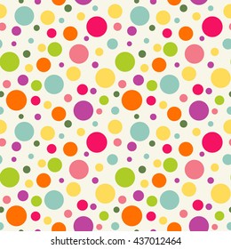 Seamless pattern with colorful circles. Bright background