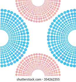 Seamless pattern colorful circles and dots. Vector background.