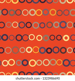 Seamless pattern with colorful circles. Geometric background in minimal style.