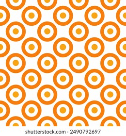 A seamless pattern of colorful circles in slightly, creating a vibrant, playful, and dynamic vector design.