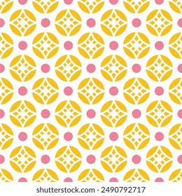 A seamless pattern of colorful circles in slightly, creating a vibrant, playful, and dynamic vector design.