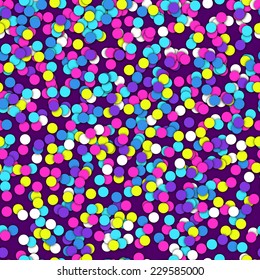 Seamless Pattern of Colorful confetti. Celebration holiday vector background