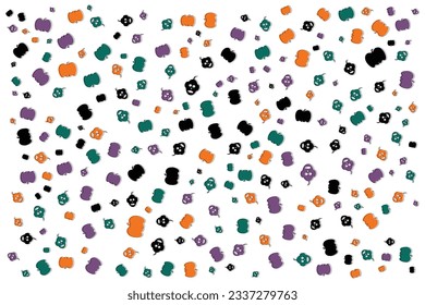 seamless pattern with colorful confetti for Halloween festival