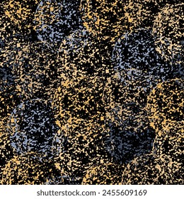 Seamless pattern with colorful confetti on a light background. Watercolor soap bubbles. Vector pattern