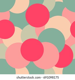 Seamless pattern of colorful confetti. Vector