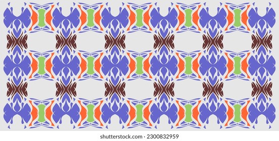 Seamless pattern of colorful connective motifs for decoration