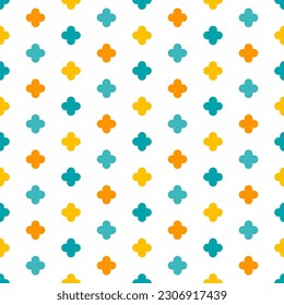 Seamless pattern with colorful cross