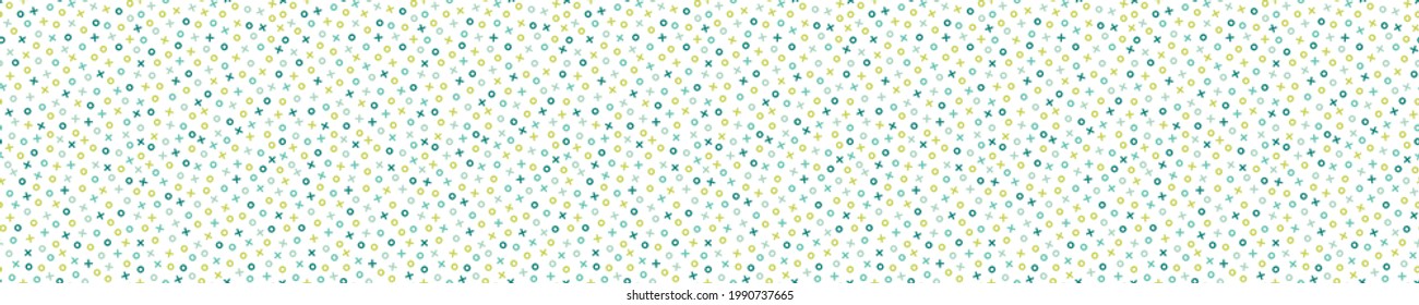 Seamless pattern with colorful crosses and circles