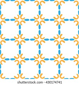 Seamless pattern colorful curl curve on white background