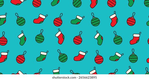 Patrón sin fisuras de diseño de fondo de iconos de Navidades coloridas y lindas