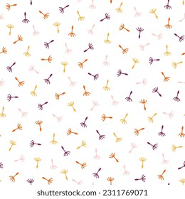Seamless pattern with colorful dandelion