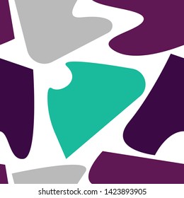 Seamless pattern with colorful 
deformed elements. Collage for your design