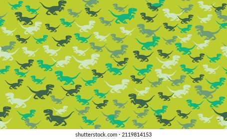 Seamless pattern with colorful dinosaurs. 