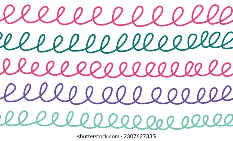 Seamless pattern with colorful doodles. Vector background