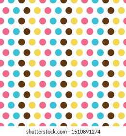 Seamless pattern with colorful dots